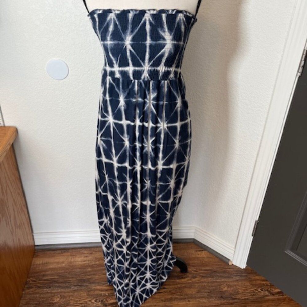 Soma Navy and White Tube Dress- Size S